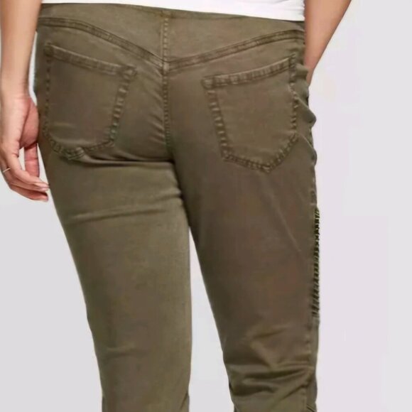 Isabel maternity olive green jeggings zipper ankles Stretchy Pregnancy Clothes S - Picture 6 of 6